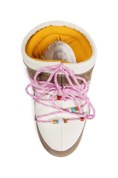 Moon Boot Two-tone Suede S X Guest In Residence Icon Low Ankle Boots In Animal Print