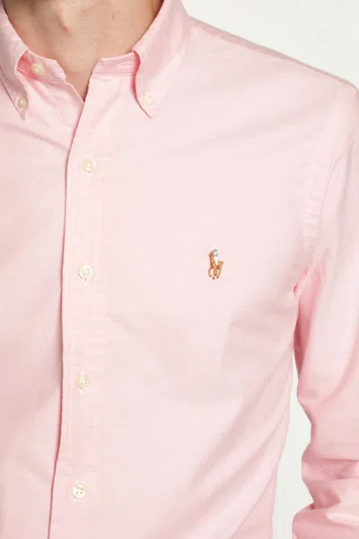 Polo Ralph Lauren Custom Fit Oxford Shirt In Pink