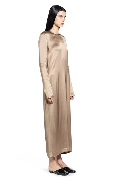 Totême Long Satin Dress In Multi