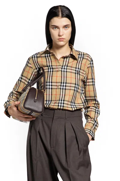 Burberry Check Cotton Shirt In Multi