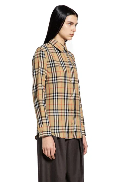Burberry Check Cotton Shirt In Multi