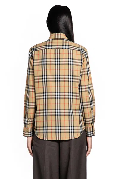 Burberry Check Cotton Shirt In Multi