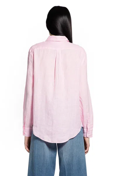 Polo Ralph Lauren Linen Logo Shirt In Pink