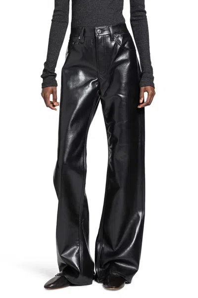 Agolde Kick Boot Recycled Leather-blend Flared Pants In Multi
