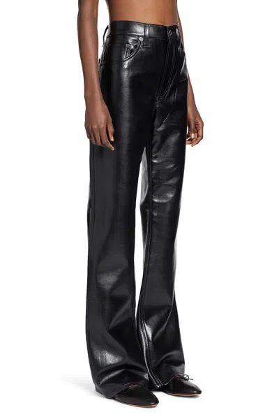 Agolde Kick Boot Recycled Leather-blend Flared Pants In Multi