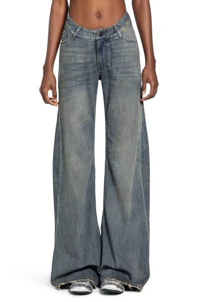 Balenciaga Curved Waist Pants In Gray