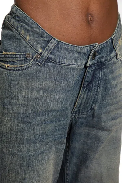 Balenciaga Curved Waist Pants In Gray