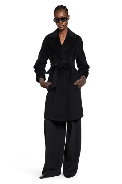 Max Mara Woman Black Coats In Black