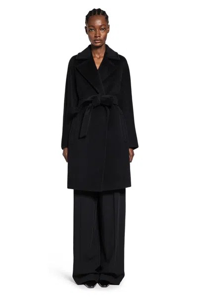 Max Mara Woman Black Coats In Black