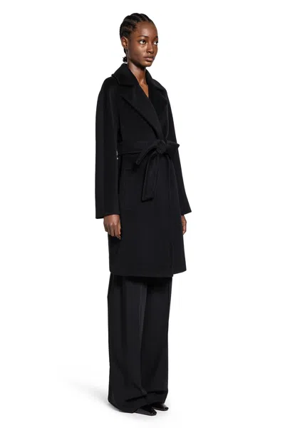 Max Mara Woman Black Coats In Black