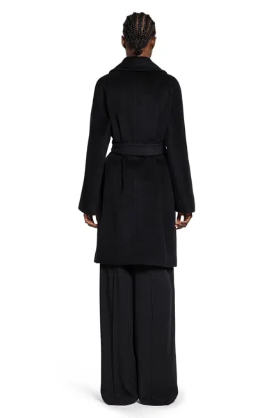 Max Mara Woman Black Coats In Black