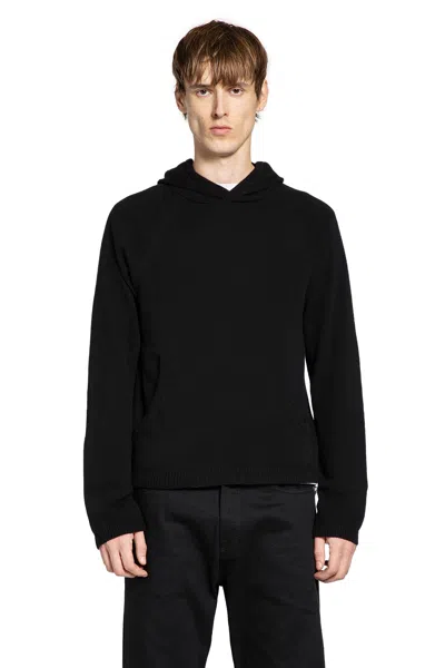 Our Legacy Knitted Hoodie Sweatshirt In Animal Print