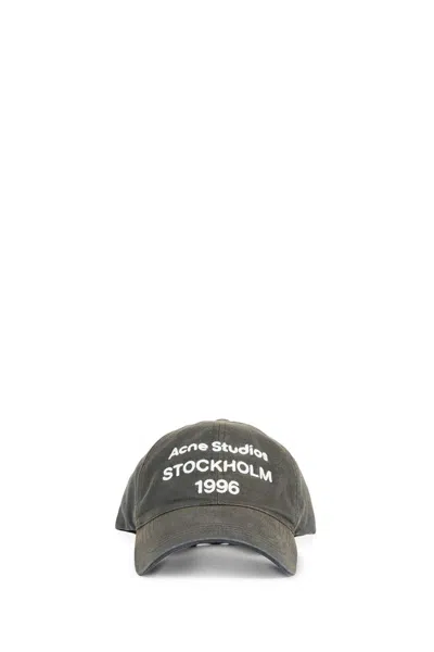 Acne Studios Logo Cap In Black