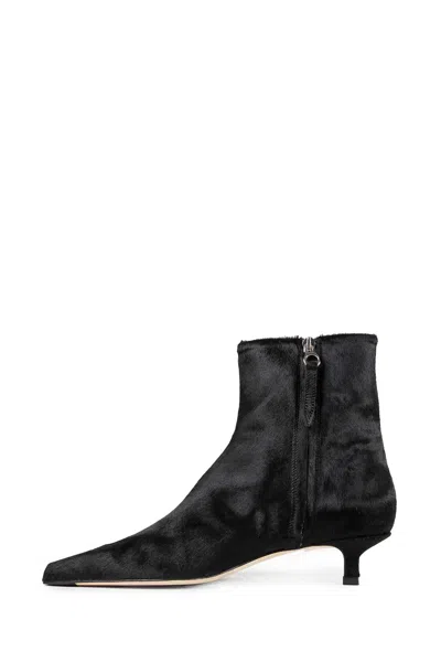 Aeyde Sofie Ponyhair Ankle Boots In Black