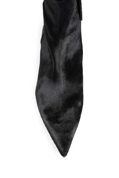 Aeyde Sofie Ponyhair Ankle Boots In Black