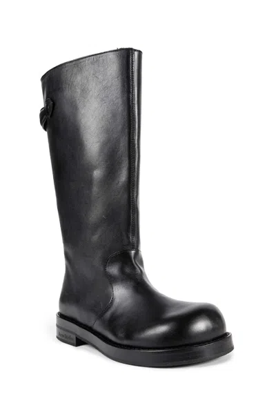 Acne Studios Knee Length Round Toe Beshay Boot In Black