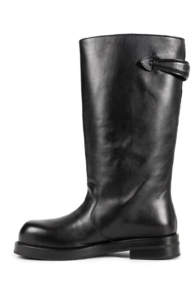 Acne Studios Knee Length Round Toe Beshay Boot In Black