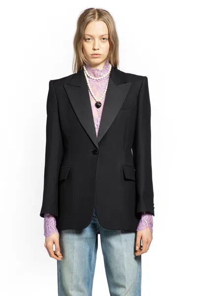 Valentino Crepe Couture Blazer In Black