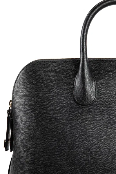 Valextra My Logo Bowling Bag Large In Black