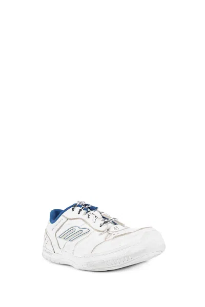 Balenciaga Coastal Inspired Sneakers Featuring Textured Sole In White
