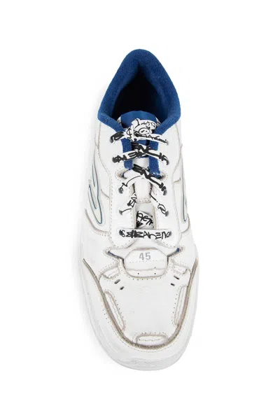 Balenciaga Coastal Inspired Sneakers Featuring Textured Sole In White