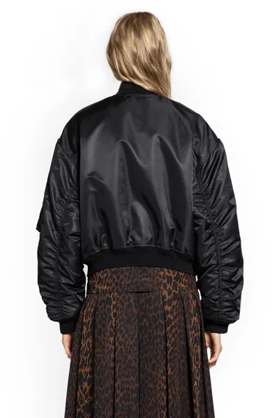 Balenciaga Standard Technical Satin Bomber Jacket In Black