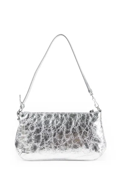 Balenciaga Le City Pouch On Strap In Silver