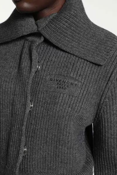 Givenchy Cropped Long Sleeve Knitwear Featuring Buttons In Multi