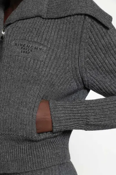 Givenchy Cropped Long Sleeve Knitwear Featuring Buttons In Multi