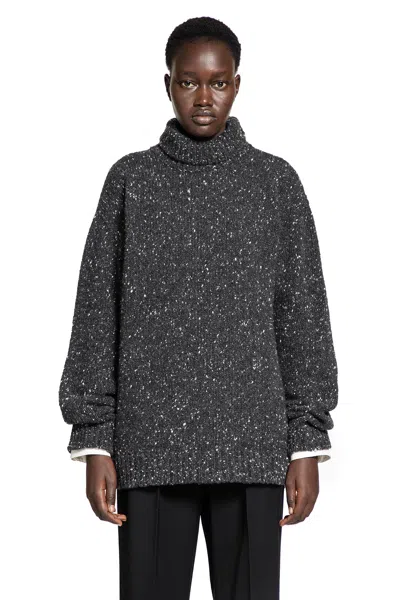 The Row Balzac Turtleneck In Cashmere In Gray