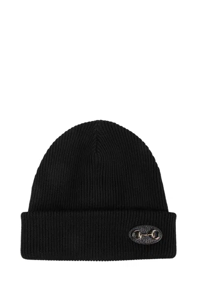 Gucci Horsebit Wool Beanie In Black
