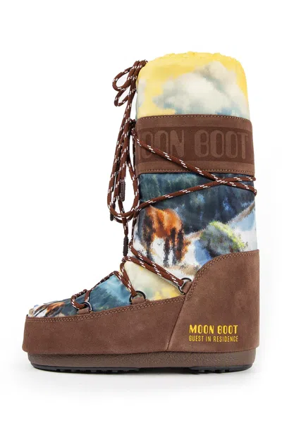 Moon Boot X Guest In Residence Postcard Icon High Boots In Brown