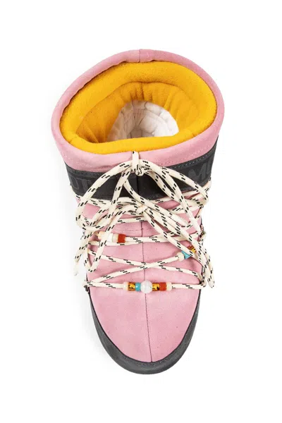 Moon Boot Two-tone Suede S X Guest In Residence Icon Low Ankle Boots In Multi