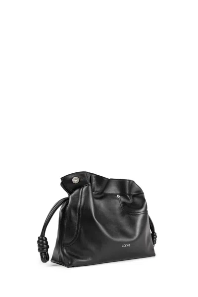 Loewe Panta Medium Flamenco Clutch In Shiny Calfskin In Brown