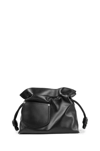 Loewe Panta Medium Flamenco Clutch In Shiny Calfskin In Brown