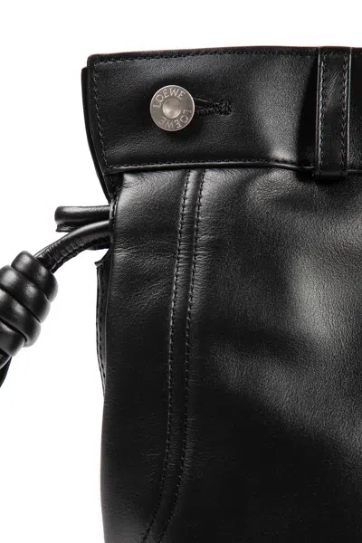 Loewe Panta Medium Flamenco Clutch In Shiny Calfskin In Brown