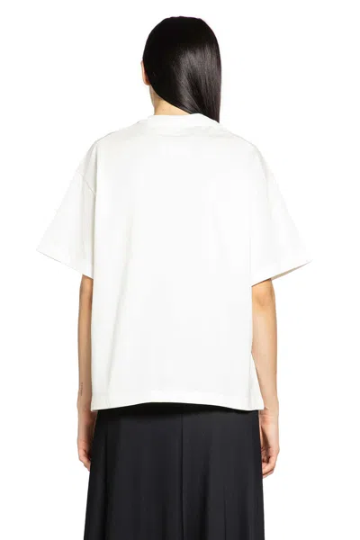 Jil Sander Crewneck Short Sleeves Classic Print T-shirt Clothing In White