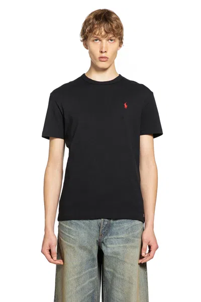 Polo Ralph Lauren Cotton Jersey T-shirt Custom Slim-fit In Black