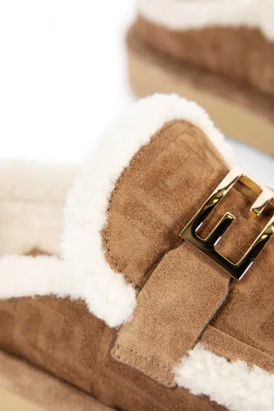 Fendi Ff Suede Mule Loafers In Multi