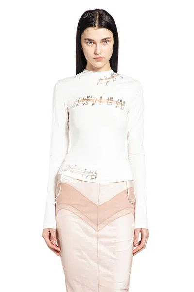 Dilara Findikoglu Safety Pin Long Sleeve T-shirt In Multi
