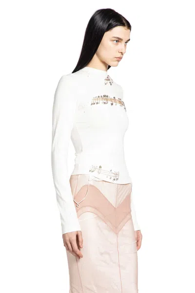 Dilara Findikoglu Safety Pin Long Sleeve T-shirt In Multi