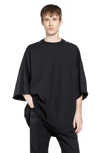 Rick Owens Jumbo Crew Neck Oversized Short Sleeve T-shirt In Black