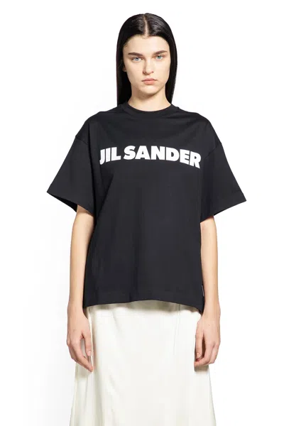 Jil Sander Black Cotton T-shirt In Black