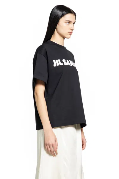 Jil Sander Black Cotton T-shirt In Black