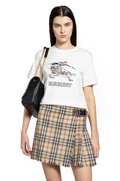 Burberry Equestrian Knight Design Cotton T-shirt In Animal Print