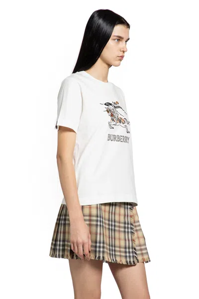 Burberry Equestrian Knight Design Cotton T-shirt In Animal Print