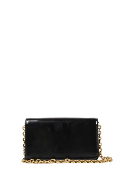 Valentino Small Leather Clutch In Black
