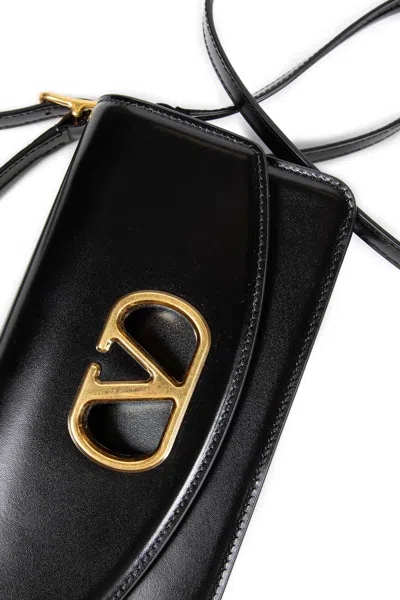 Valentino Small Leather Clutch In Black