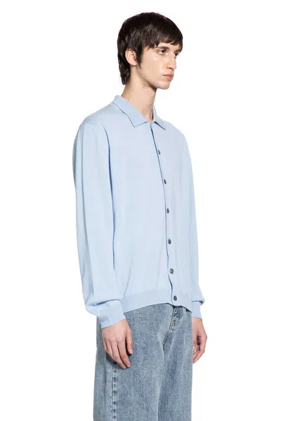 Second / Layer Frankie Wool Cashmere Polo In Blue