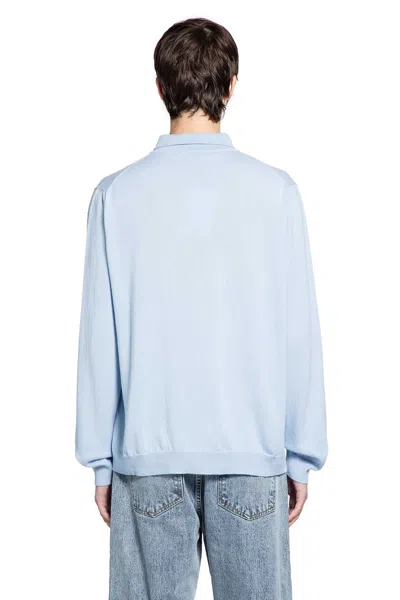 Second / Layer Frankie Wool Cashmere Polo In Blue